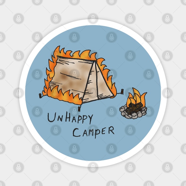 Unhappy Camper Magnet by NightmareCraftStudio